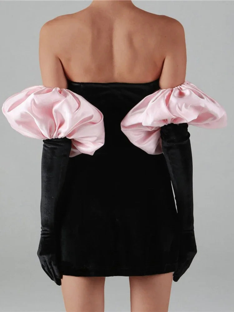 Puff Sleeve Off-shoulder Bodycon Mini Dress for Women - Image 7