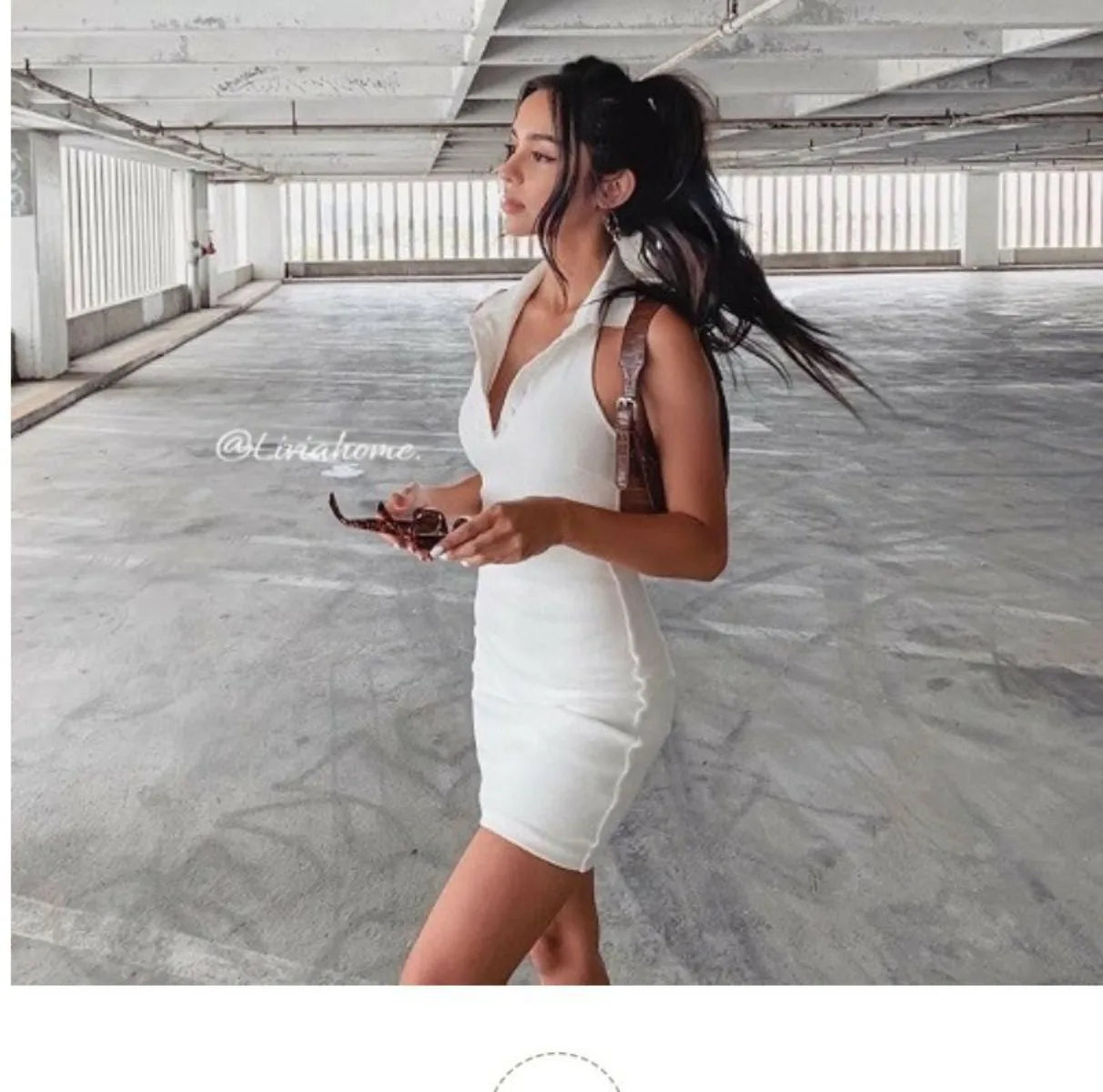 Off-Shoulder Halter Neck Bodycon Dress for Women, Backless Pencil Skirt - Image 3