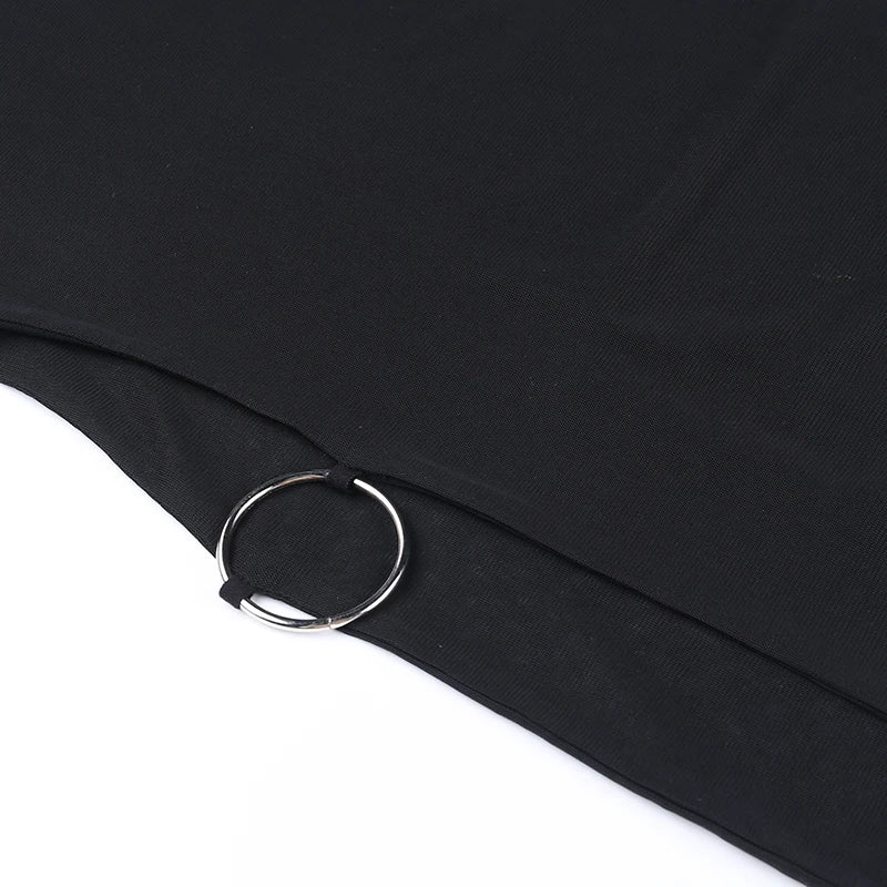 Black Halter Backless Bodycon Mini Dress for Women - Image 5