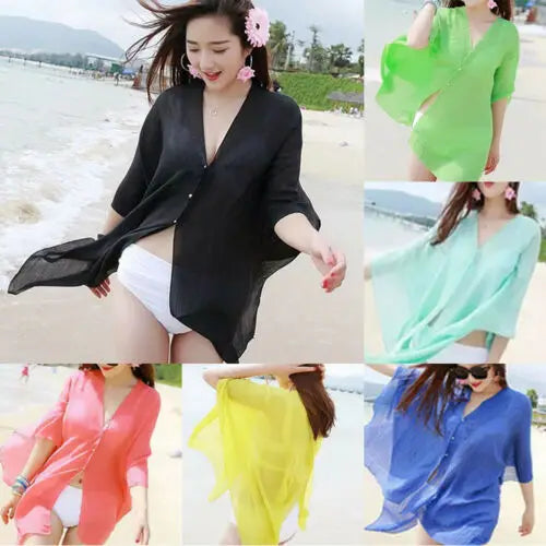 New Women's Swimwear Cover Up Kaftan Beach Dress - Image 3