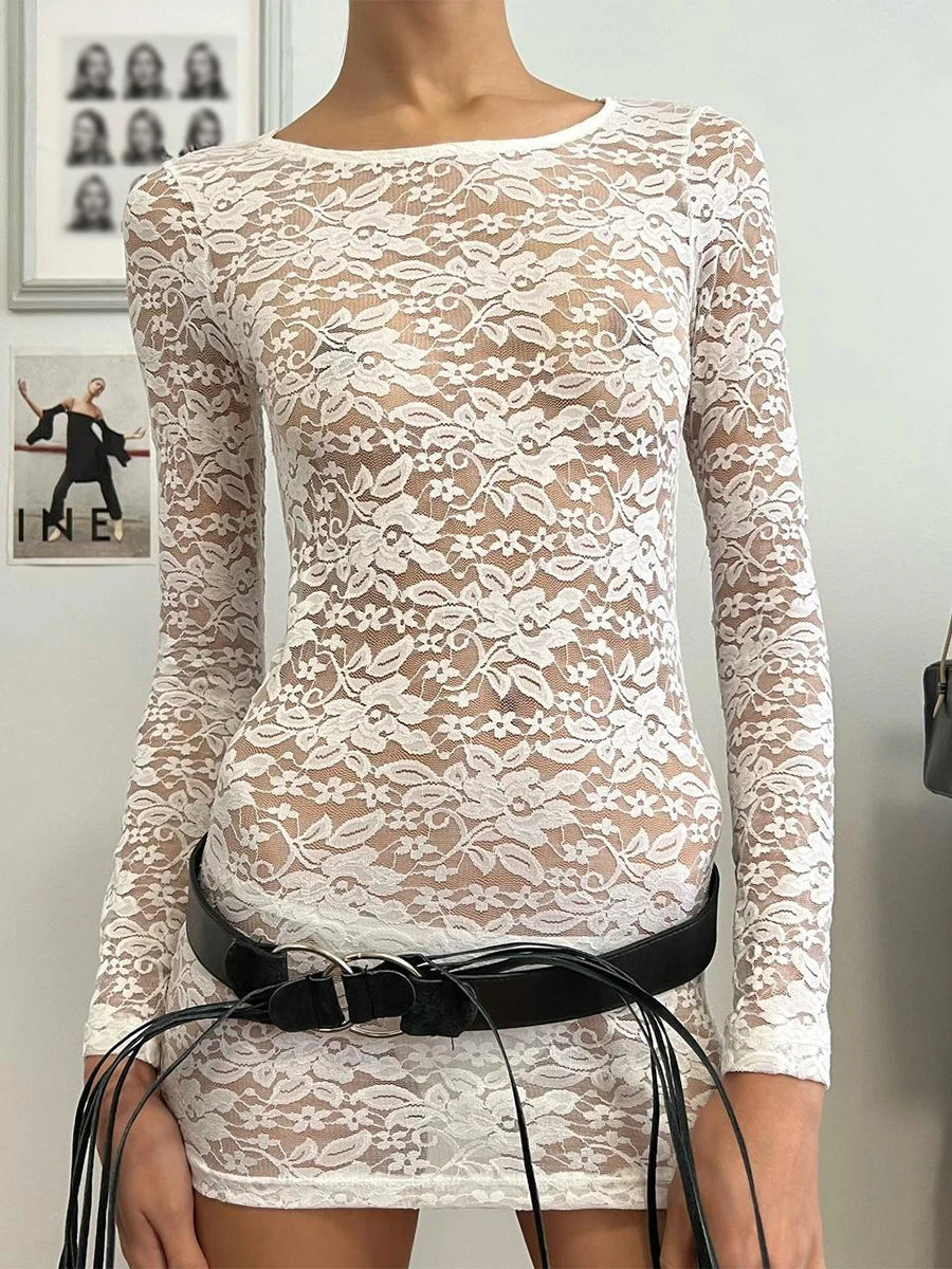 Stylish See Through Bodycon Mini Dress for Women