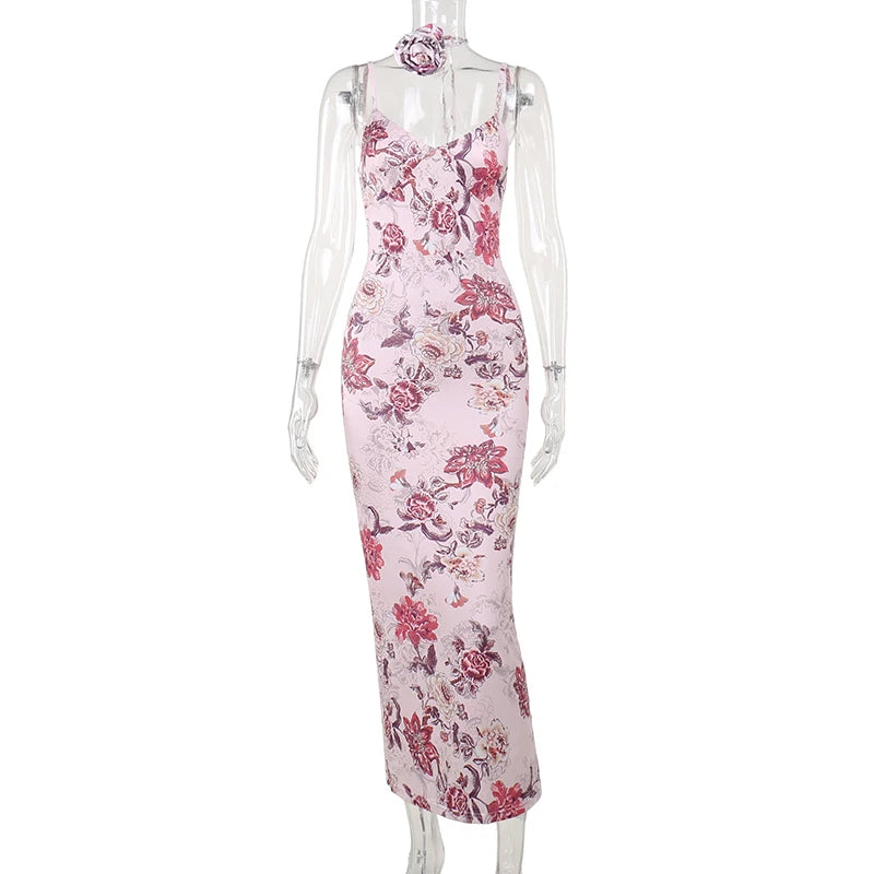Floral Print Bodycon Dress for Summer Wedding Party Guest - Image 4