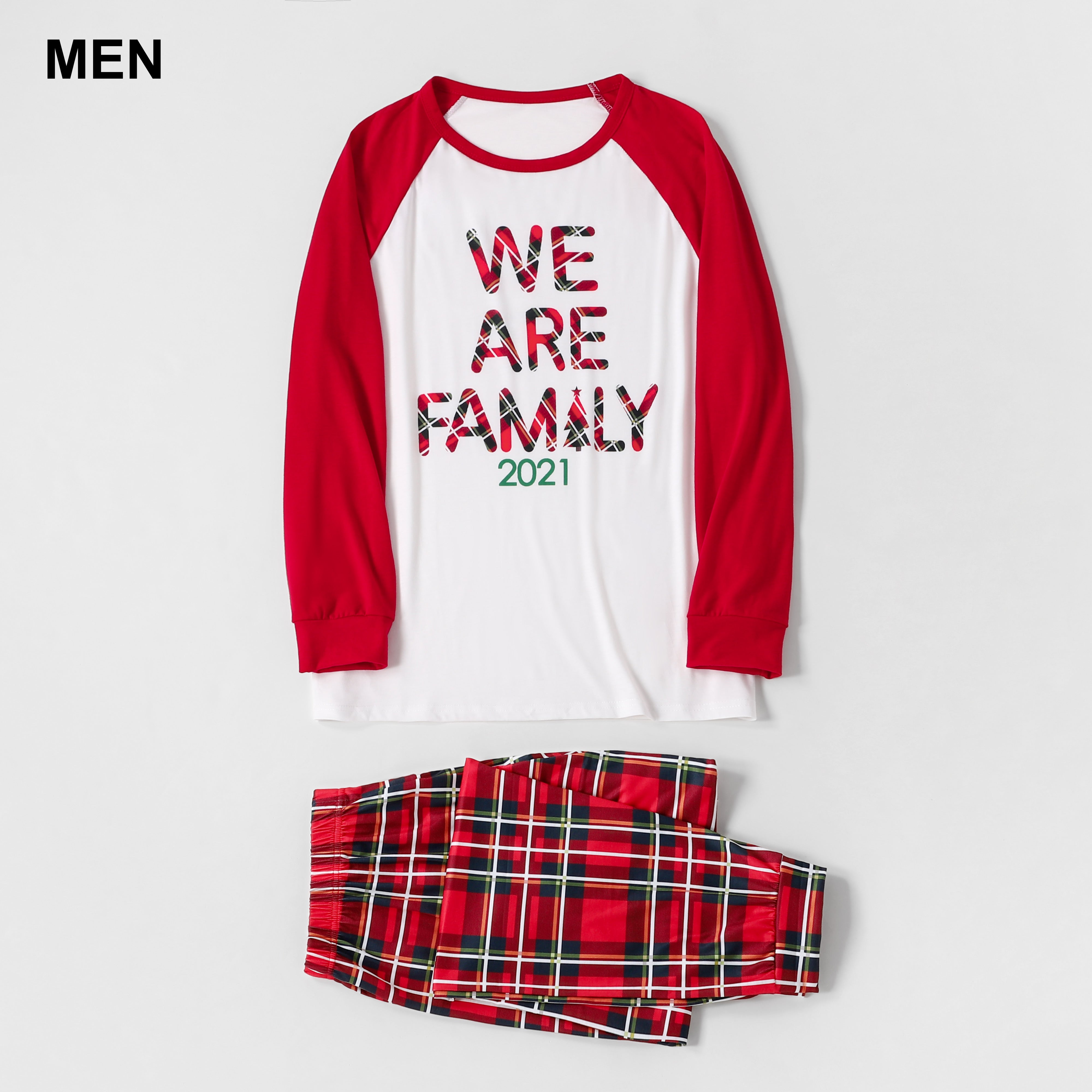 seksuel afsnit Simuler Christmas Plaid Letter Family Matching Plus Size Pajamas Sets –  plussizematchingoutfits