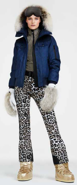 leopard print ski jacket