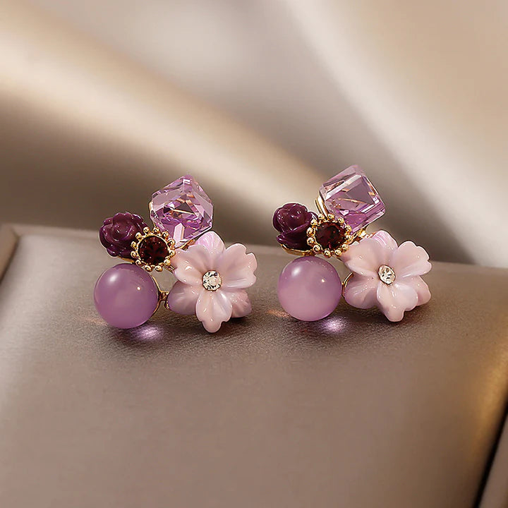 Aretes Flor de Cristal