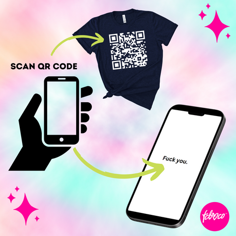 Scan this QR code and get a good laugh! Link leads you right to a website that says "Fuck You"