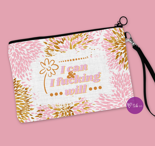 Fluent In Sarcasm and Cuss Words Cosmetic Bag – tcb co.