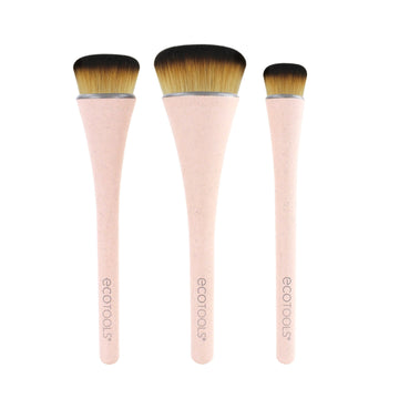 EcoTools Precious Metals Face Blend & Sculpt Set, Makeup Brush Kit,  Foundation Brush, Ecofriendly Makeup Brush Kit, Recycled Aluminum, Chrome,  Precision, 4 Piece Set – EcoTools Beauty