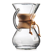 Chemex Karaffe mit Glasgriff und Holzmanschette