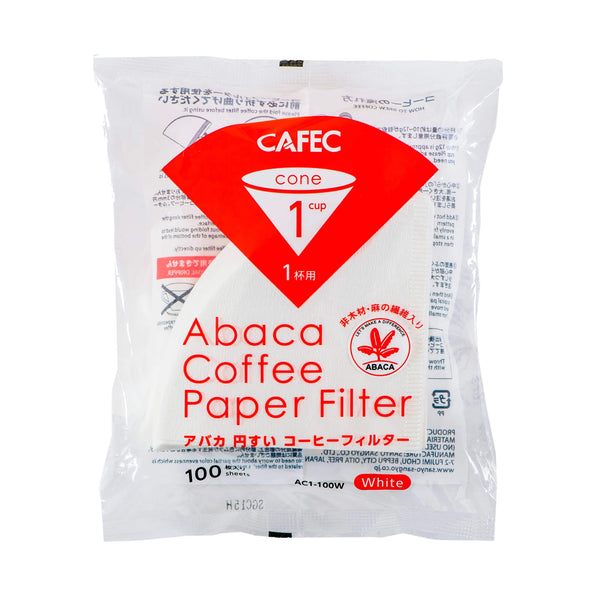 Abaca Papierfilter - 100er Packung für 1 Tasse