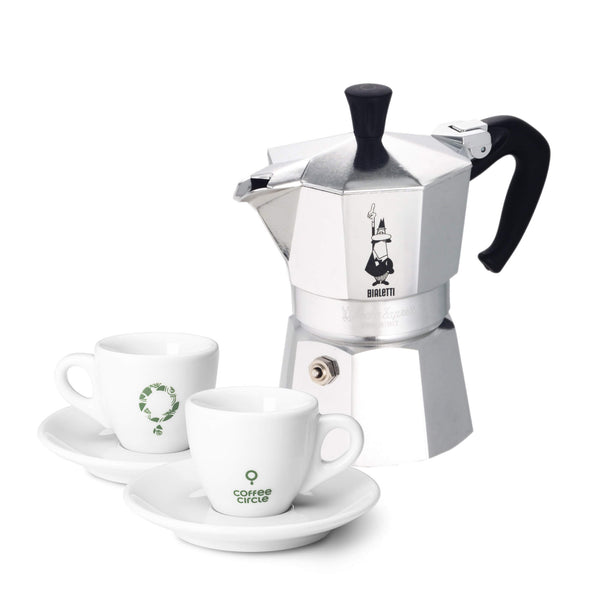 Bialetti & cups in a set Moka Express 4 Tassen / Espresso