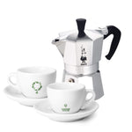 Bialetti & cups in a set Moka Express 4 Tassen / Cappuccino