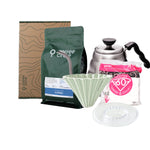 Pour Over Profi Set matte green / plastic / Karibu