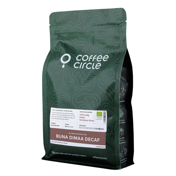 Buna Dimaa Decaf Coffee, organic 250 g / Whole Beans