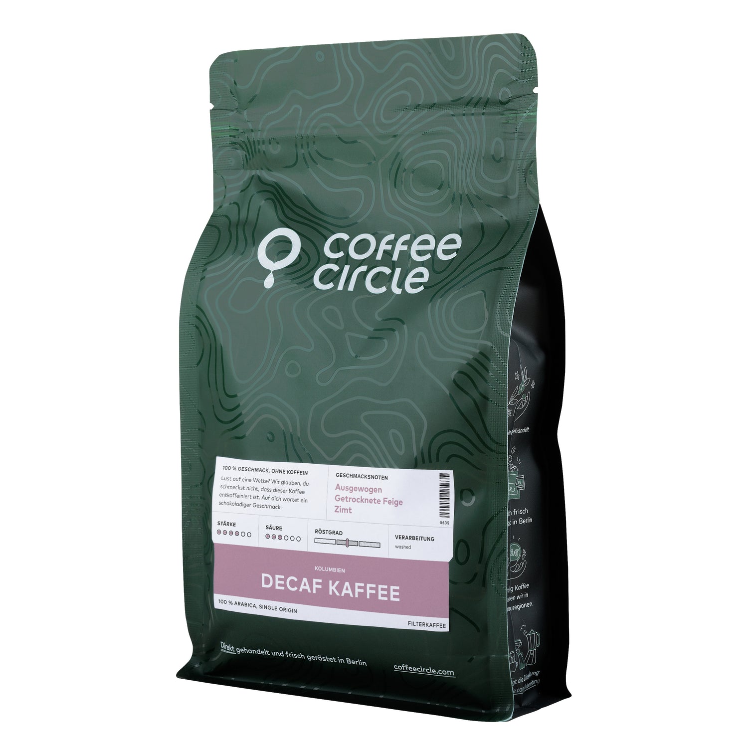 Decaf Kaffee 250 g ganze Bohne