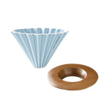 Origami Hand Filter Dripper Set Matte Blue / Wood