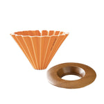 Origami Hand Filter Dripper Set Matte Orange / Wood