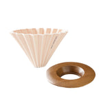 Origami Hand Filter Dripper Set Pink / Wood