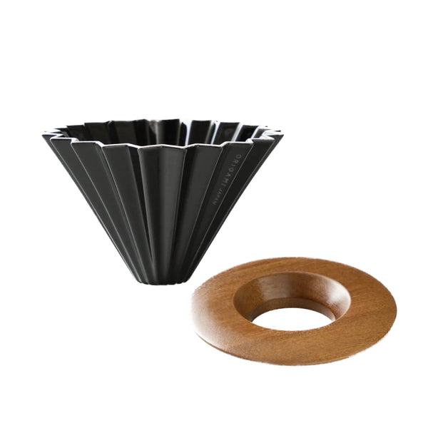 Origami Hand Filter Dripper Set Black / Wood