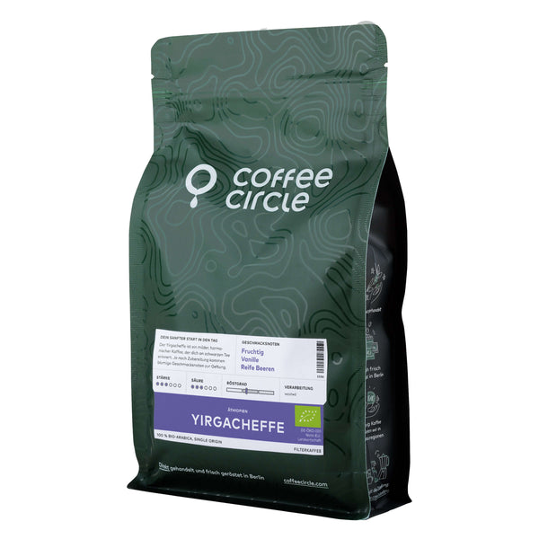 Yirgacheffe Kaffee, bio 250 g / ganze Bohne