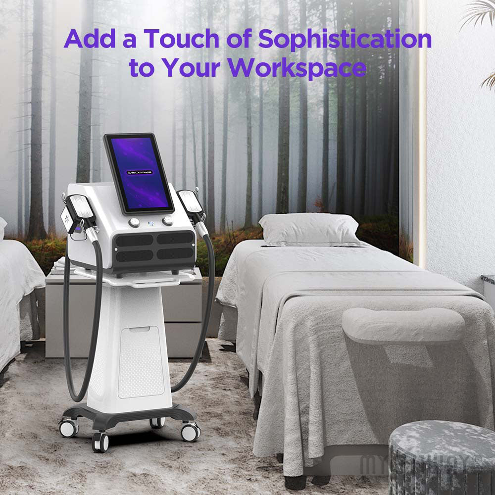 Body Sculpting Machine with Vacuum Freezing 2 Large Applicators 15.6''  Display Lasting Results Body Contouring Machine for Professional Use