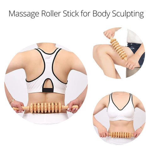 Wooden Fascia Massage Roller for Body Sculpting
