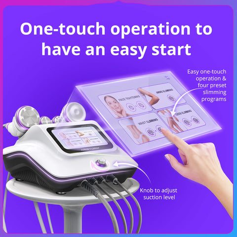 The 30k ultrasonic cavitation machine is a one-touch operation