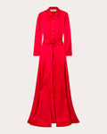 Tall Tall Silk Crystal Slit Belted Dress by Semsem