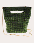 Women Montauk Rhinestone Crossbody Bag In Emerald