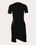 Ruched Asymmetric Slit Dress by Rabanne