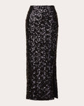 Women Sequin Midi Skirt Polyester