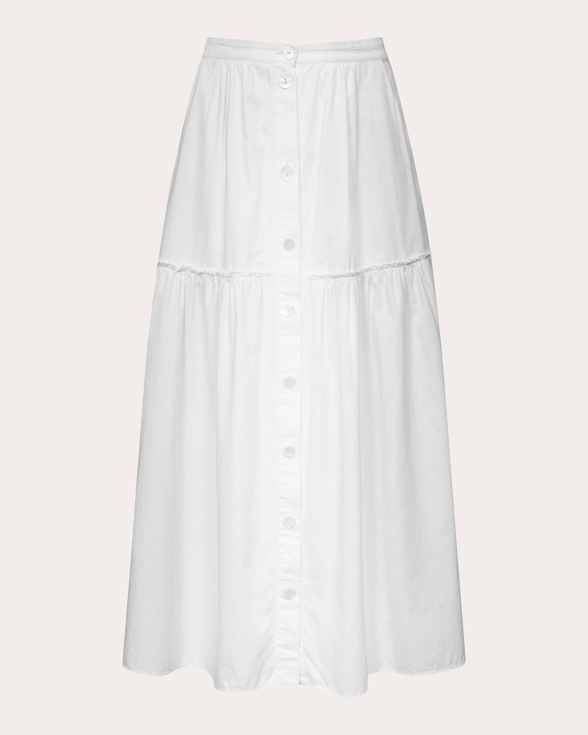 Shop E.l.v Denim E. L.v. Denim Women's Sylvie Poplin Midi Skirt In White