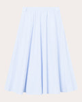 Women Novo Poplin Midi Skirt In Light Cotton