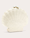 Women Le Sirenuse Woven Shell Clutch In Natural Woven Buntal