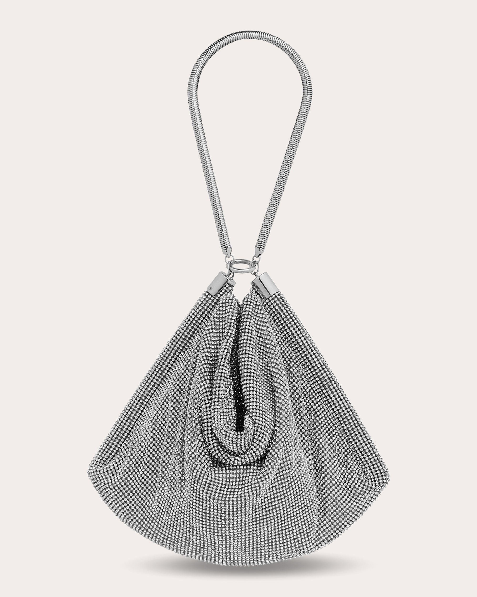 Shop Rabanne Women's Crystal Pixel Tube Bag In Silver/crystal