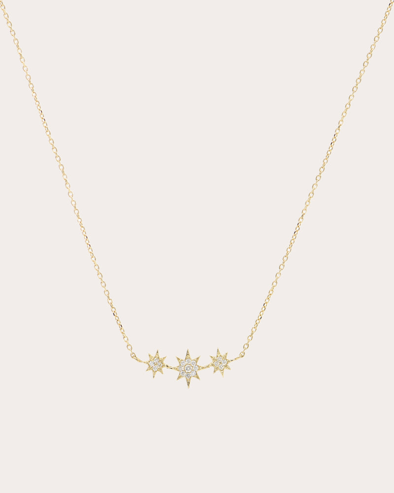 Shop Anzie Women's Aztec North Star Micro Bar Necklace In Gold