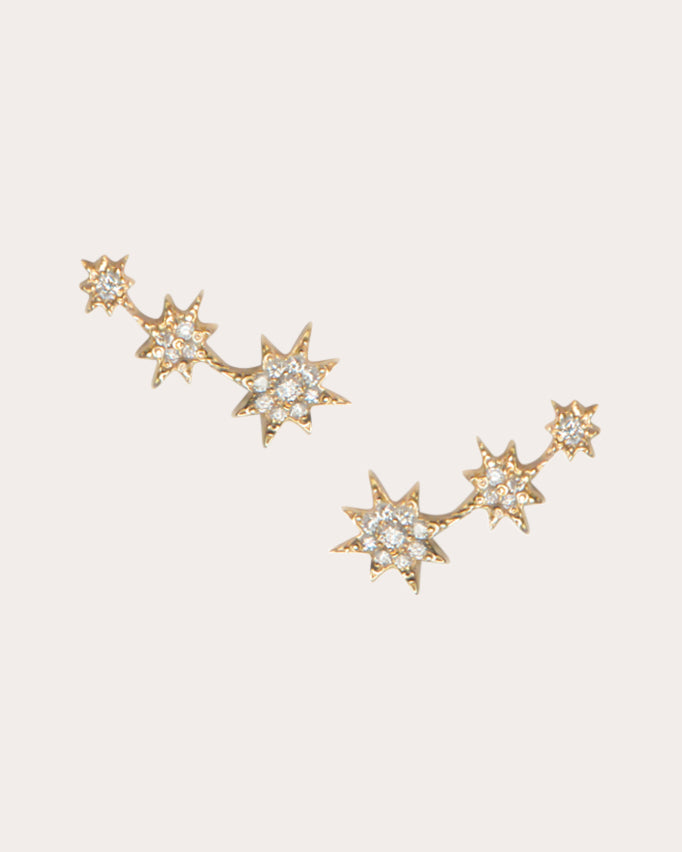 Shop Anzie Women's Aztec Michelle North Star Trio Stud Earrings In Gold