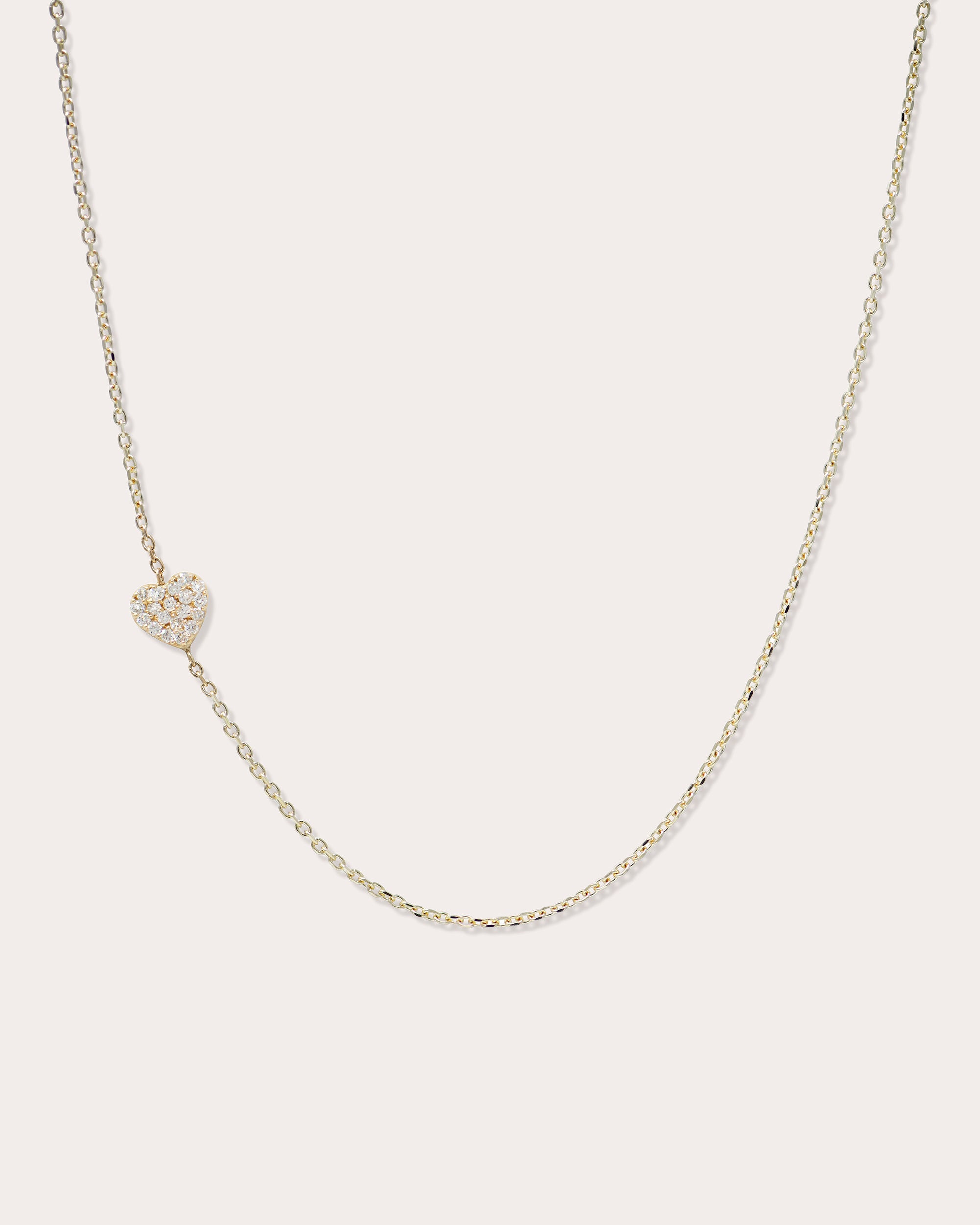 Shop Anzie Women's Love Letter Pavé Heart Necklace In Gold