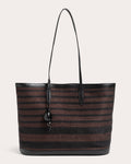 Women The Leather Fique Tote Bag Stripe