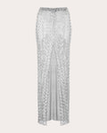 Women Rhinestone Maxi Skirt Cotton/polyester