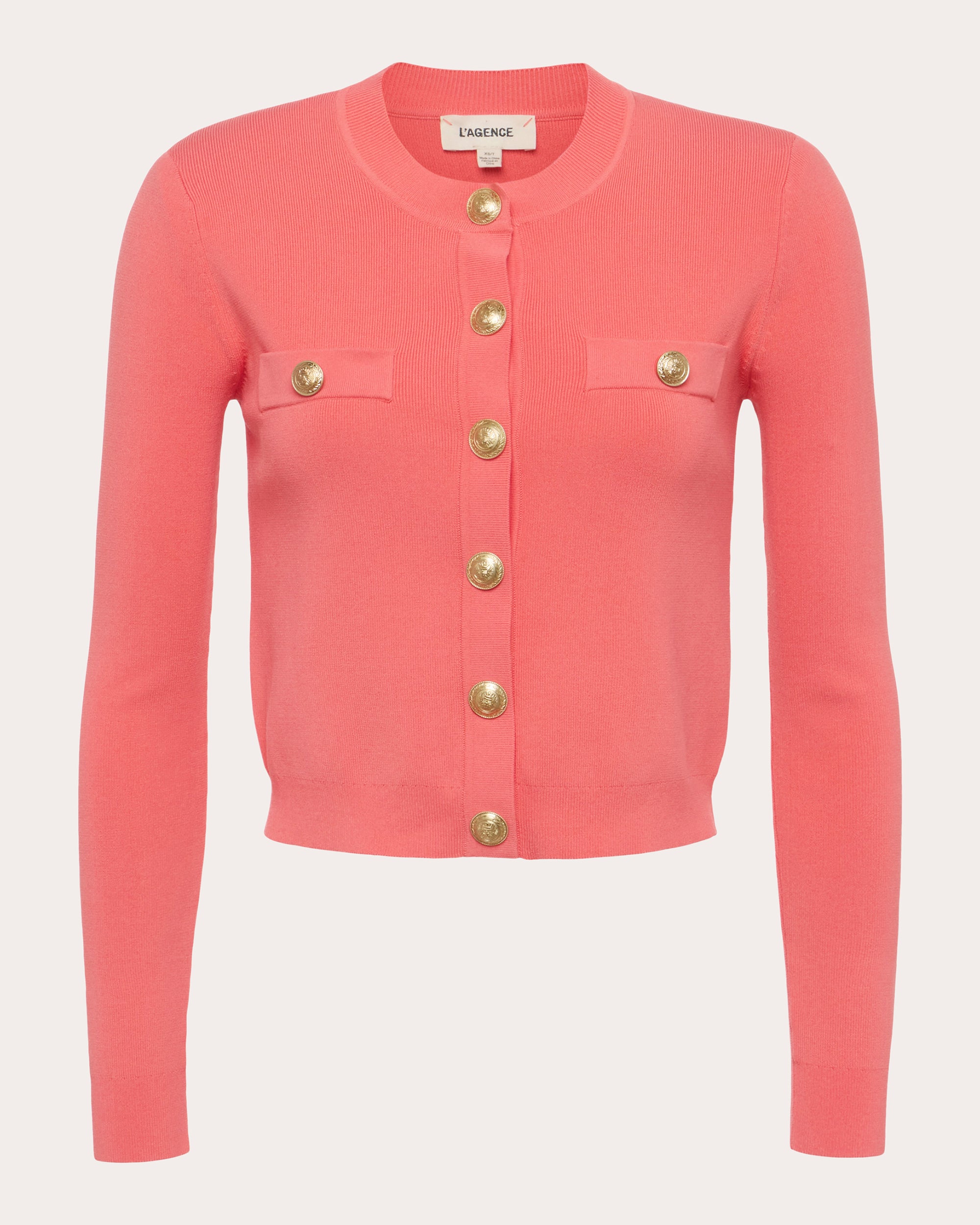 L Agence Toulouse Cropped Cardigan