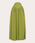 Women Pado Corset Maxi Skirt In Jade Linen/rayon