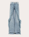 Women Bartlett Feathered Jeans In Lili Wash Cotton/denim/elastane