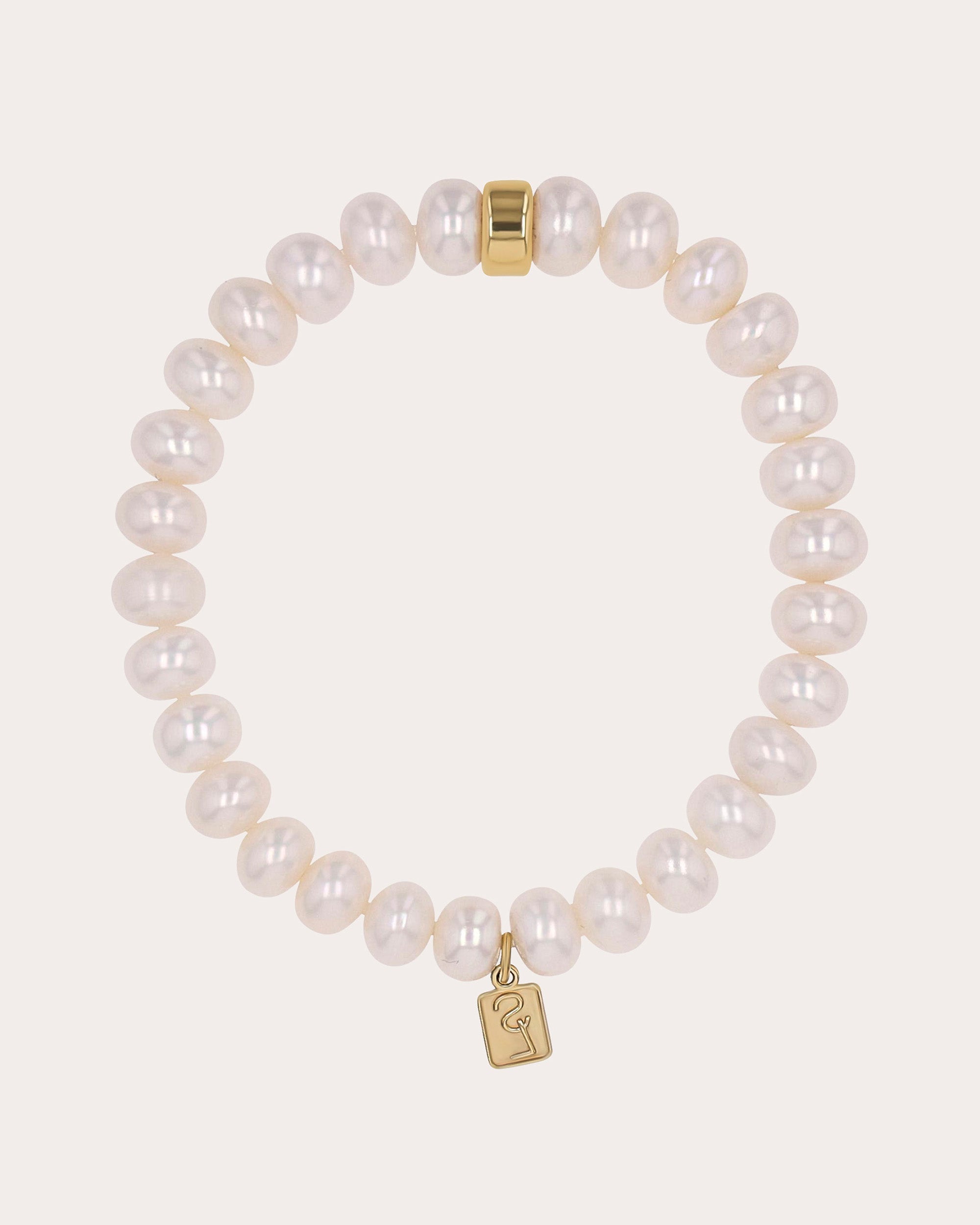 Shop Sheryl Lowe Women's Freshwater Pearl & 14k Gold Rondelle Beaded Bracelet In White