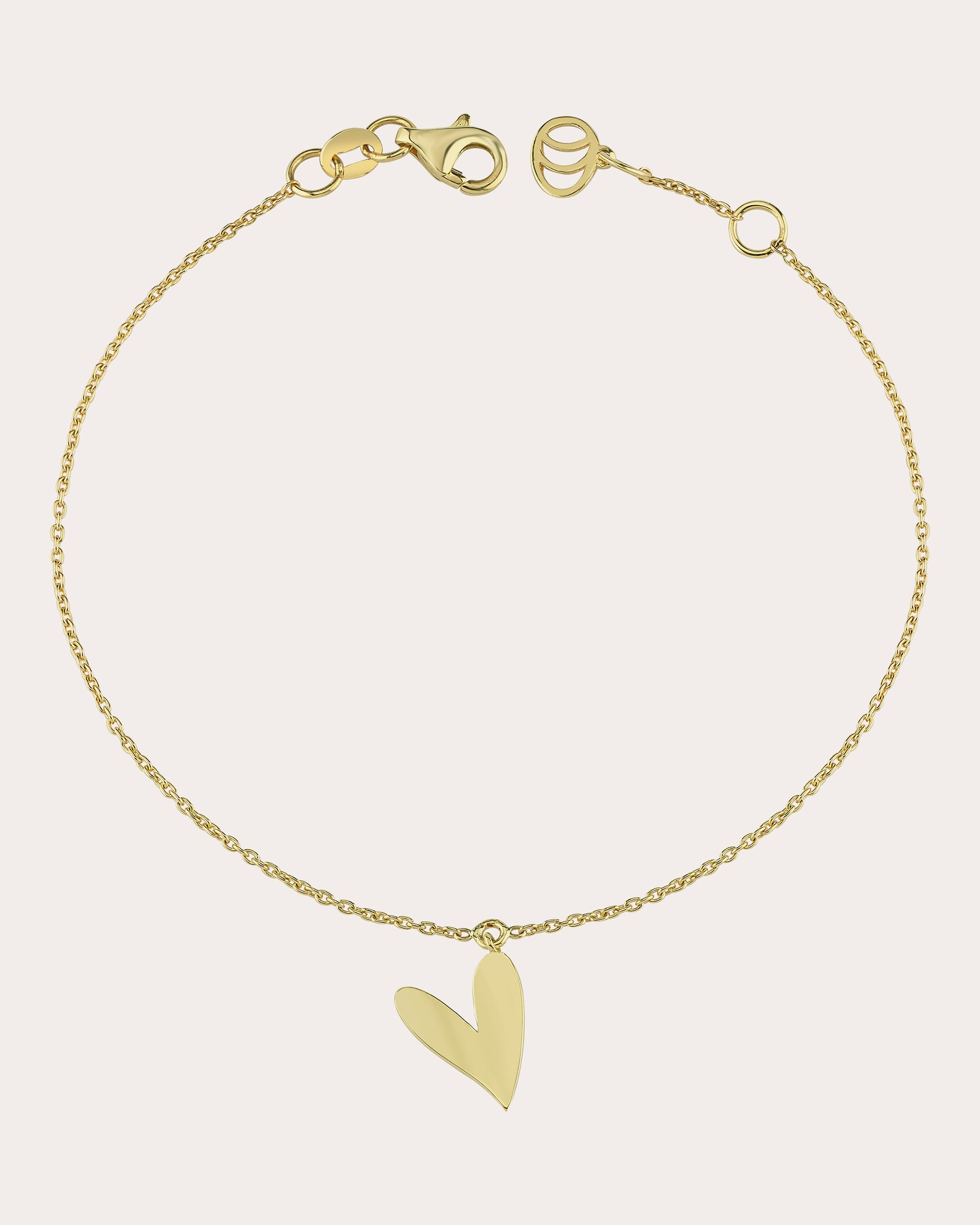 Shop Charms Company Women's Heart Bracelet In Gold