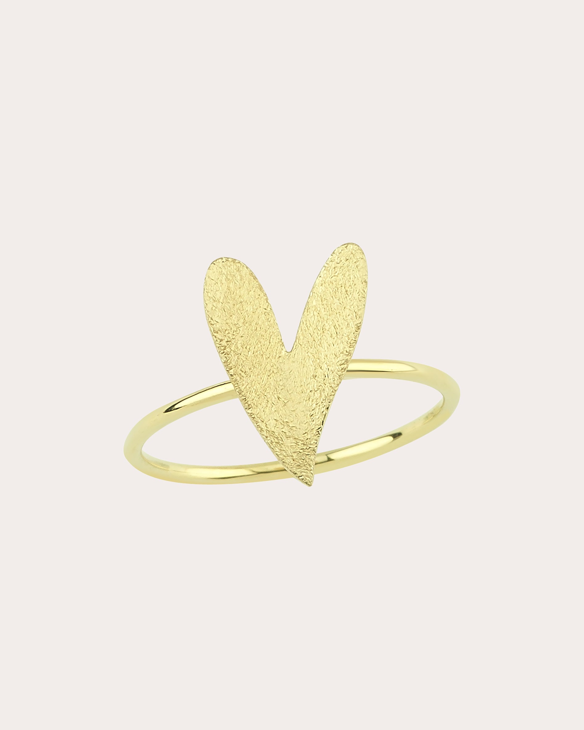 Shop Charms Company Women's Frosted Heart Ring In Gold