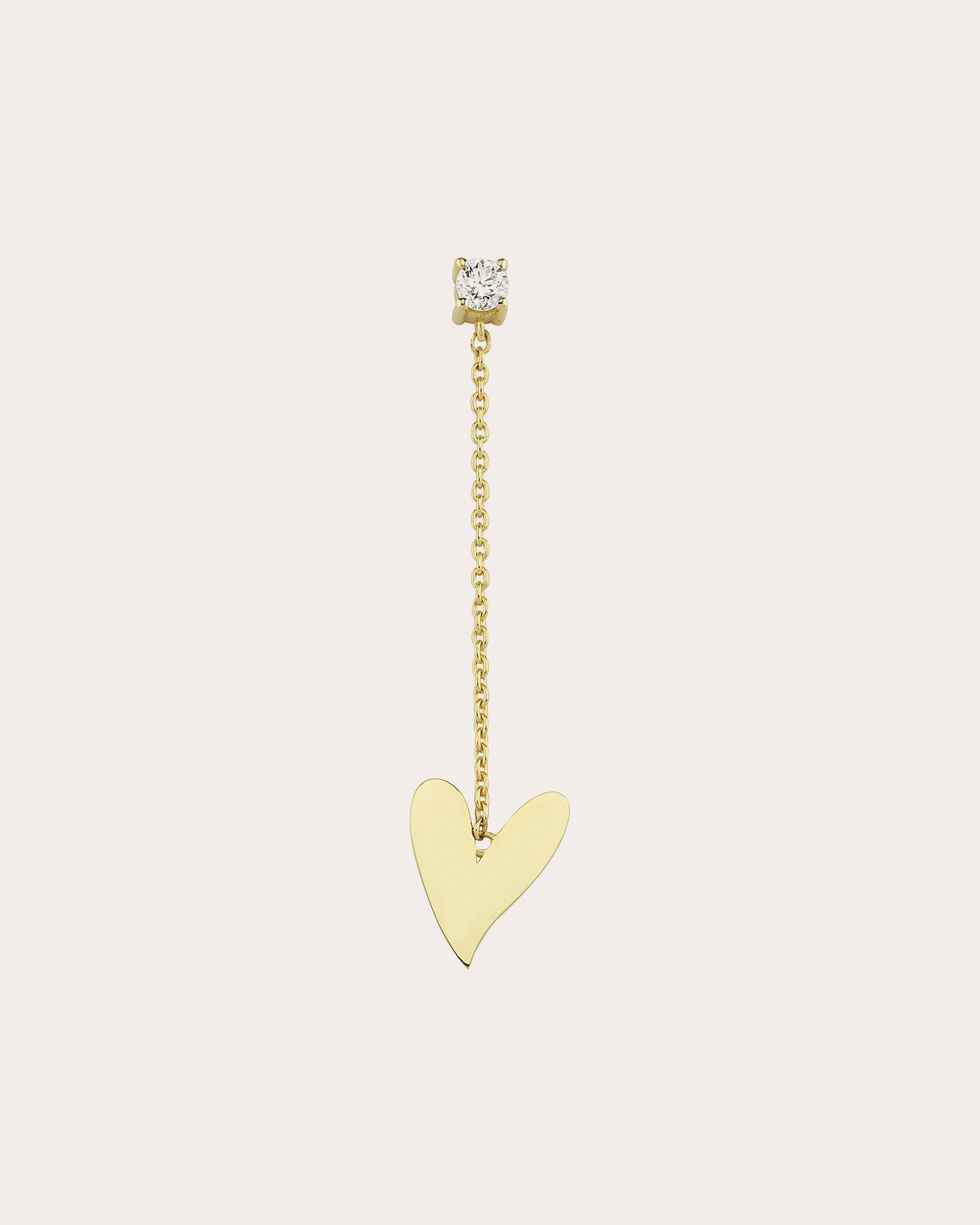 Shop Charms Company Women's Diamond Heart Chain Drop Earring In Gold