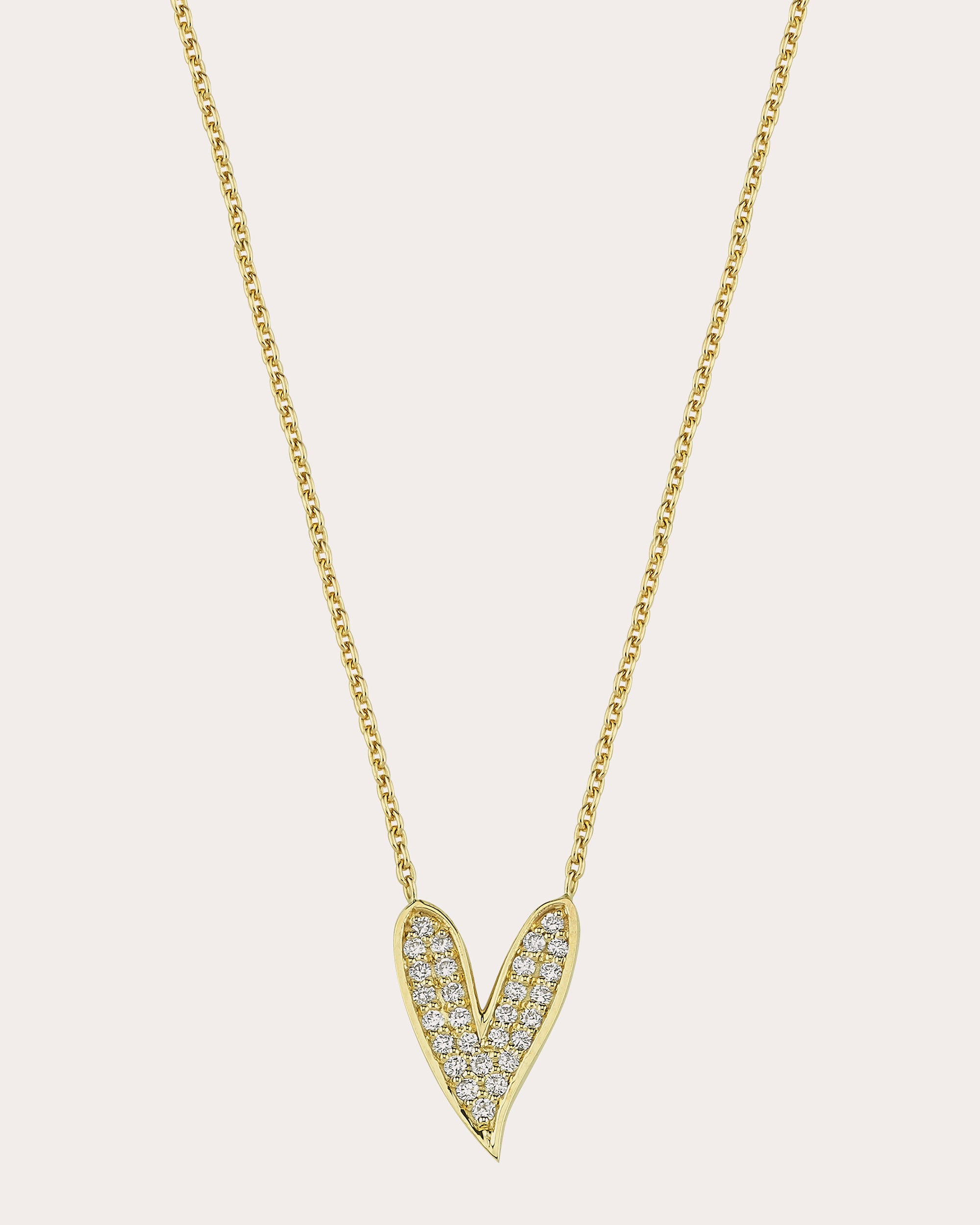 Shop Charms Company Women's Diamond Heart Pendant Necklace In Gold