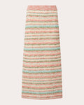 Women Bouclé Pointelle Maxi Skirt Cotton/viscose/polyester