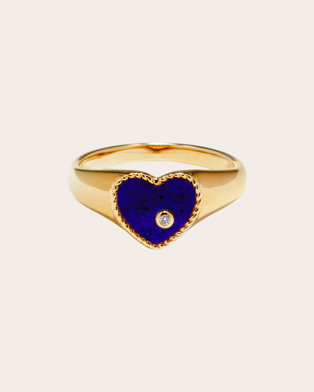 Yvonne Léon Women's Lapis Lazuli Heart Baby Signet Ring In Black